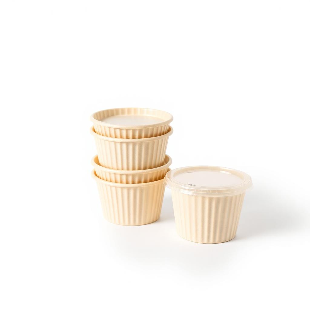 2oz Corn Starch Sauce Cups with Lids