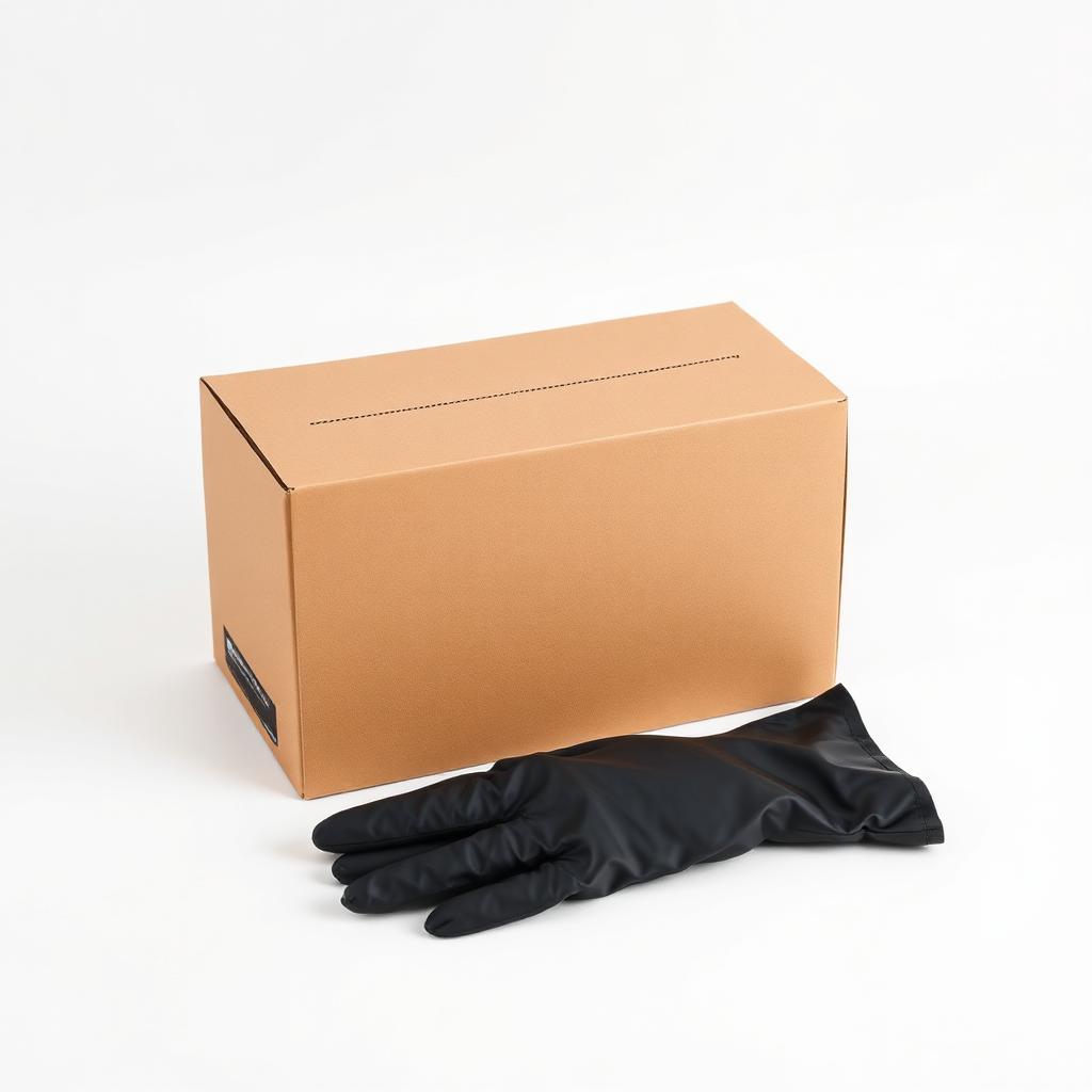 Black Hybrid Gloves — Large
