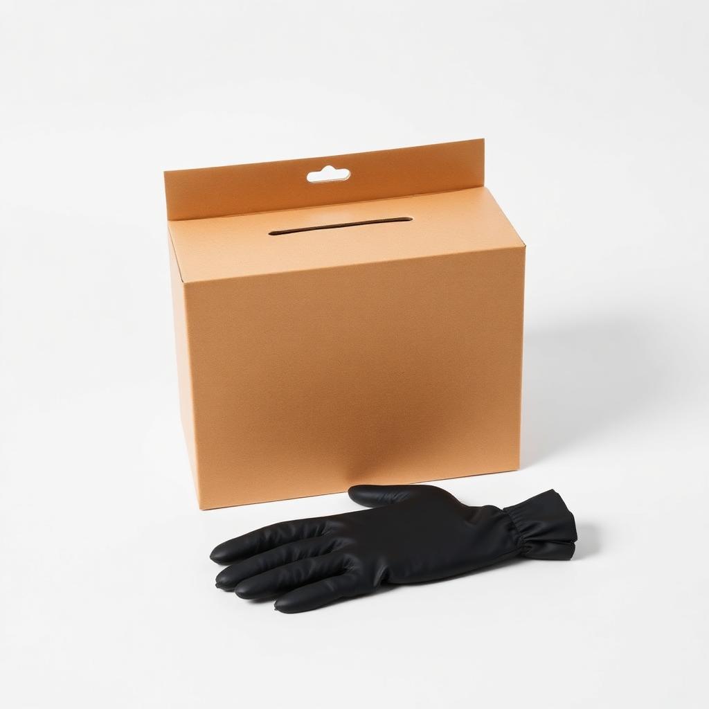 Black Hybrid Gloves — Medium