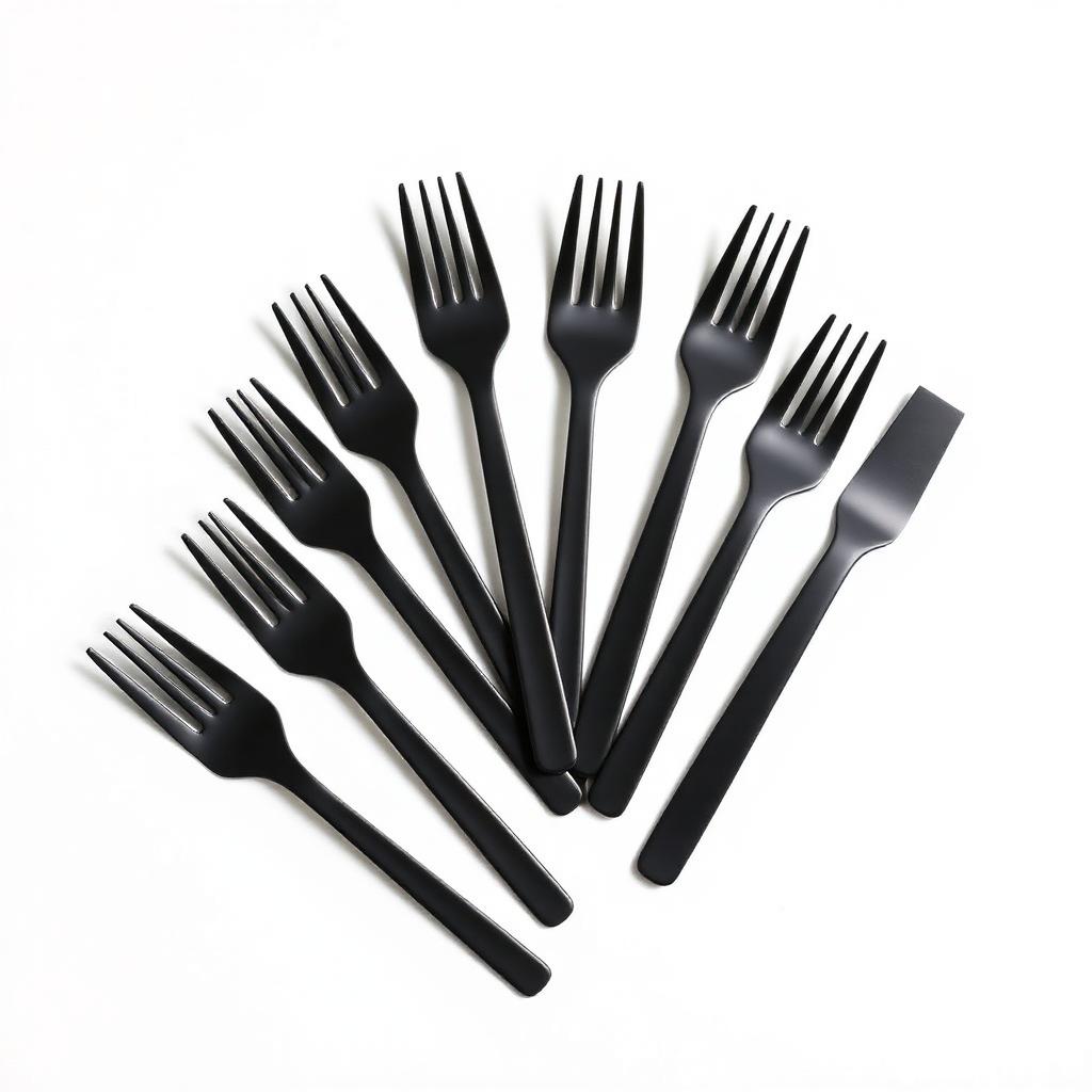 Heavy-Duty Black Plastic Forks (1000ct)